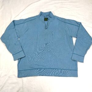 TIMBERLAND MEN'S BLUE KNIT QUARTER ZIP PULLOVER SIZE XL *FLAWED*